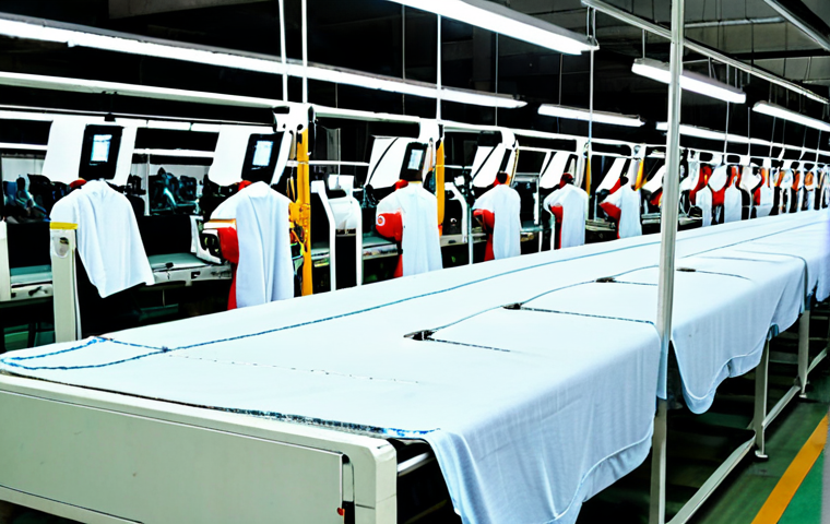 **Automation in Garment Factory:** Automated cutting machines increasing daily production in a garment factory.